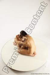 Nude Woman - Woman White Sitting poses - ALL Slim long brown Sitting poses - simple Multi angle poses Pinup